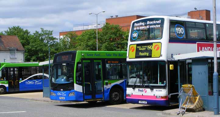 First Berkshire Dennis Trident Plaxton President TN33144 Thames Travel Scaia N94UB East Lancs Esteem 454